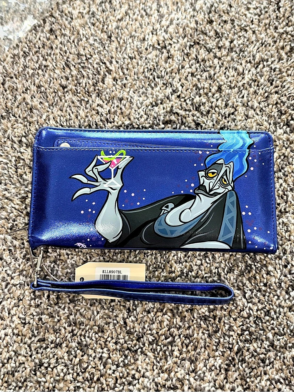 Disney Hercules Hades Villains Scene Zip Around Wallet Blue